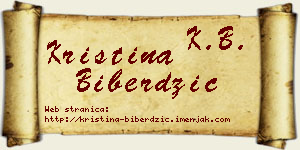 Kristina Biberdžić vizit kartica